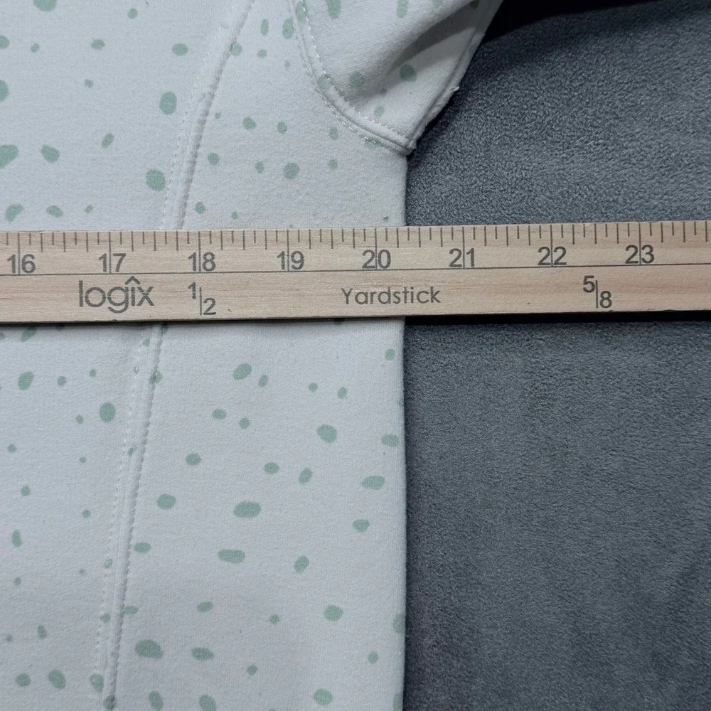 Athleta Girl Hoodie Sweatshirt XXLarge 16 White Mint Dot Print‎ Hooded Pullover